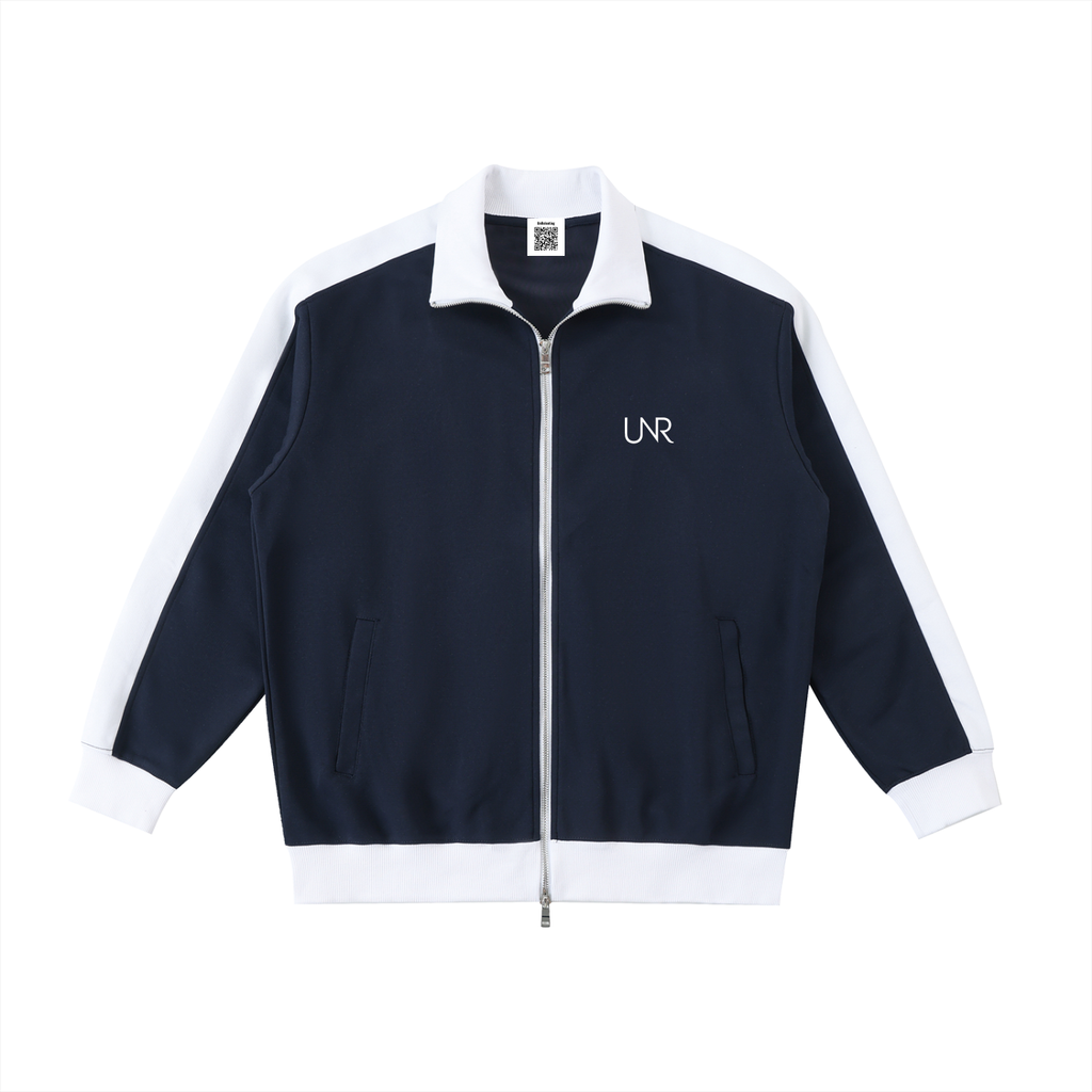 Navy UNR Heir with white contrast trim and chest logo, front view