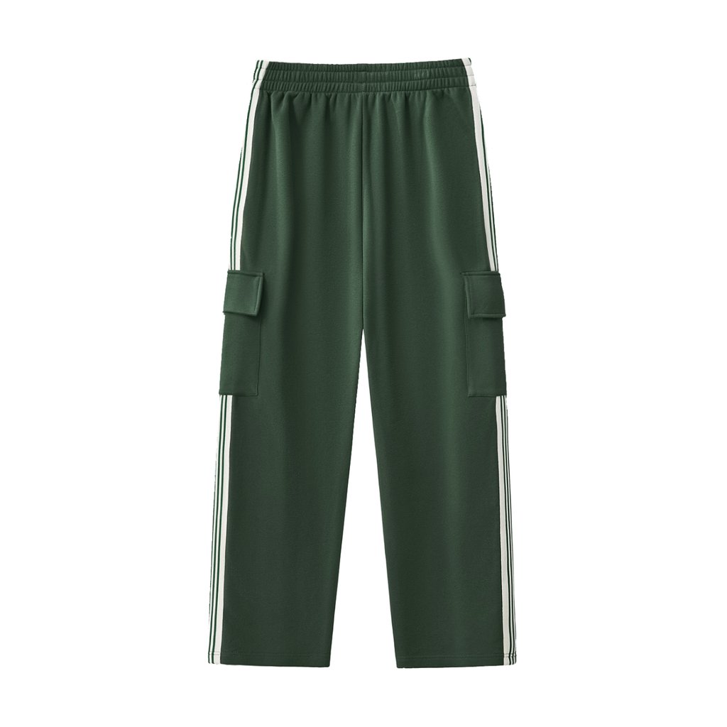 Forest UNR Motion Set cargo pants with contrast side stripes, back view